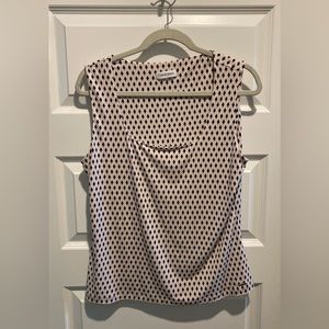 Calvin Klein Sleeveless Scoop Neck Top, Size Large